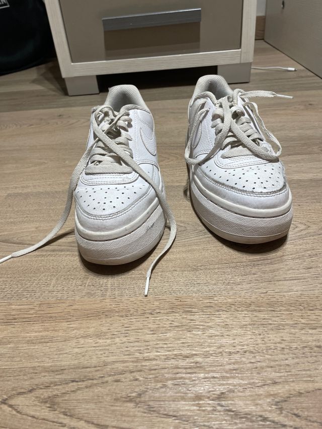 Nike Plataforma Alta Deportivas Blancas