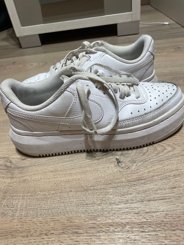 Nike Plataforma Alta Deportivas Blancas