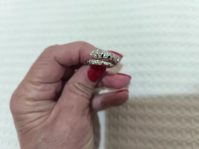 Anillo serpiente plateado ajustable