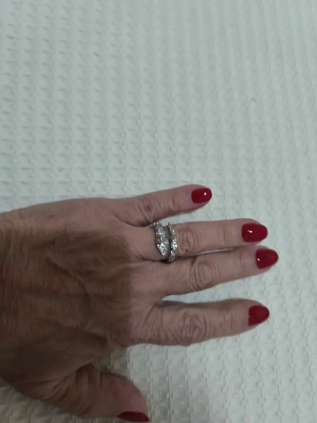 Anillo serpiente plateado ajustable