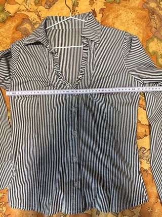 Camicia donna a righe bianche e nere