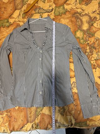 Camicia donna a righe bianche e nere