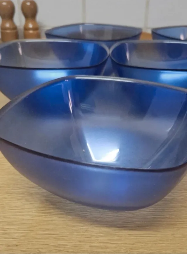 Set 7 Boles Plástico Azul