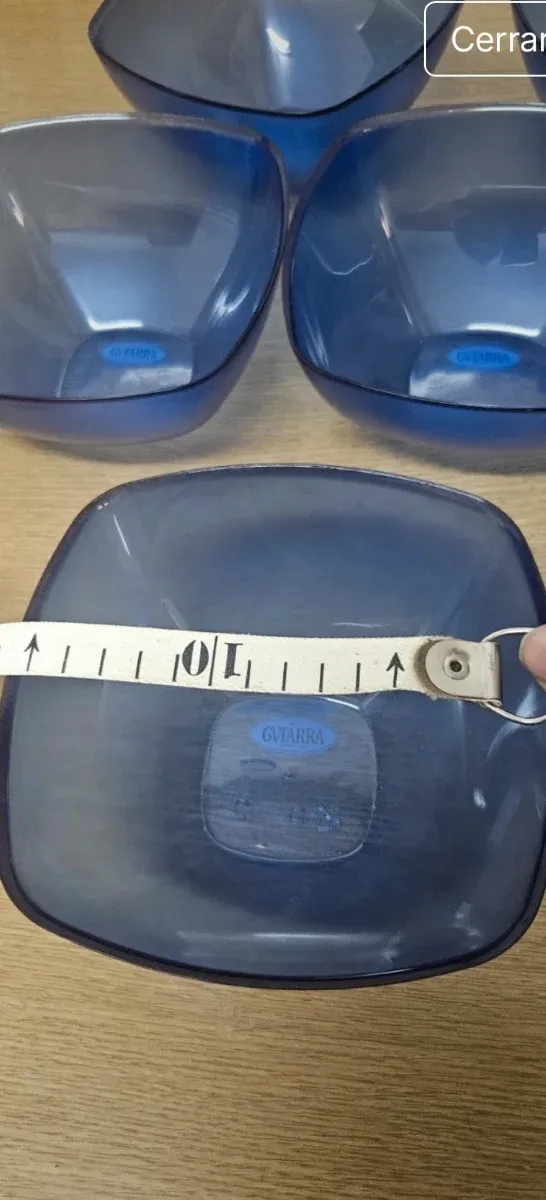 Set 7 Boles Plástico Azul