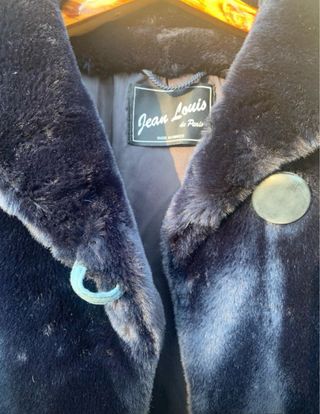 Pelliccia ecologica blu notte Jean Louis Scherrer