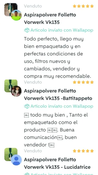 Folletto Vorwerk VK140 - Tubo con Picchio