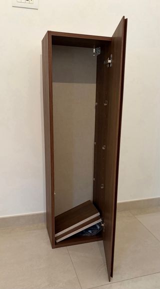 Colonna bagno sospesa legno rovere