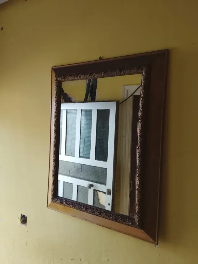 Espejo antiguo madera y dorado