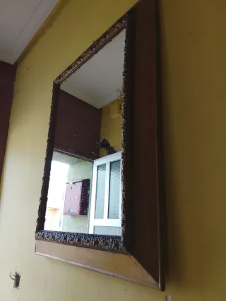 Espejo antiguo madera y dorado