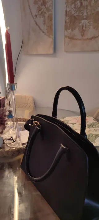 Bolso polipiel negro a estrenar