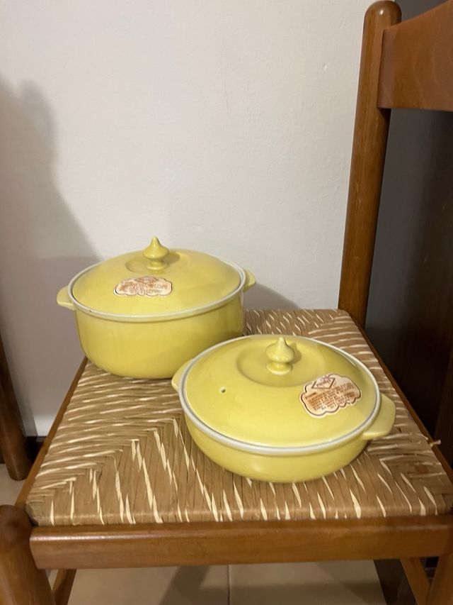 Set 2 Pirofile ceramica Gialla