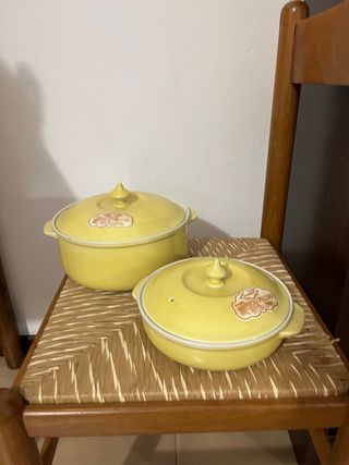 Set 2 Pirofile ceramica Gialla