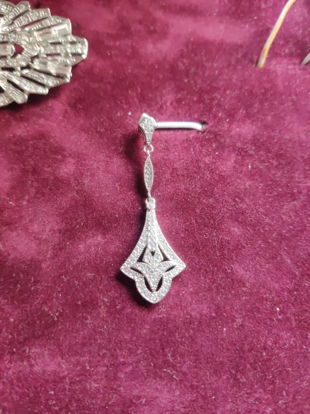 Conjunto Broche y Pendientes Plata