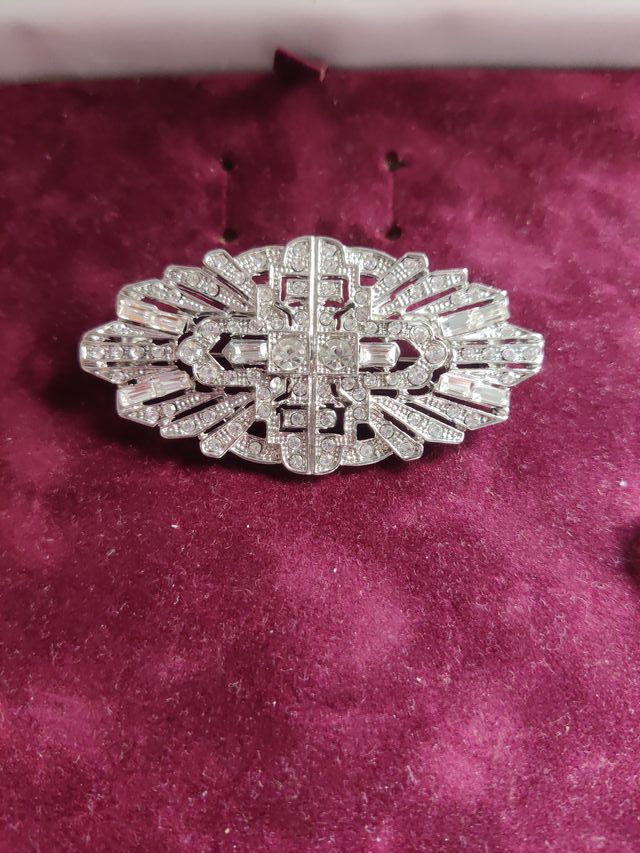 Conjunto Broche y Pendientes Plata