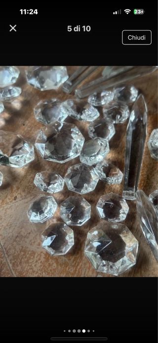 Cristalli in vetro per lampadari