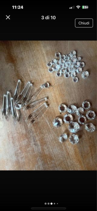 Cristalli in vetro per lampadari