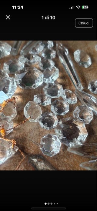 Cristalli in vetro per lampadari