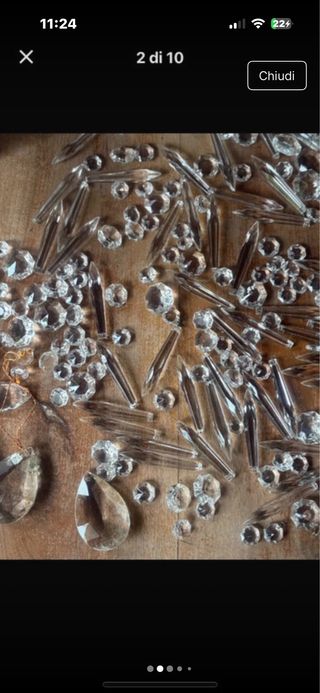 Cristalli in vetro per lampadari