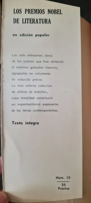 Libro Premios Nobel de la Literatura