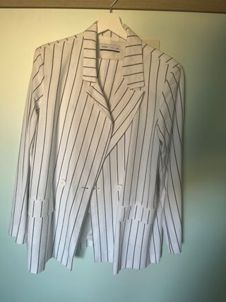 Blazer Lefties Rayas Blanco Talla L