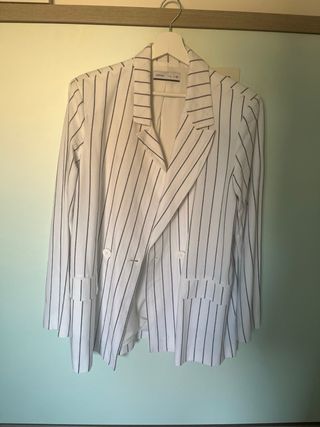 Blazer Lefties Rayas Blanco Talla L