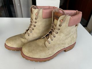 Botas Mustang Beige y Rosa Mujer