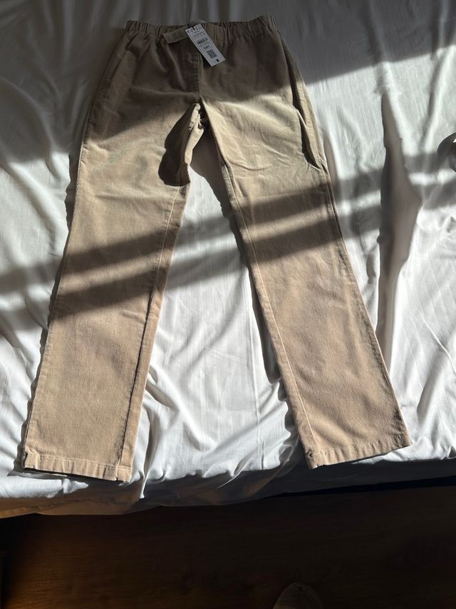 Pantalón micropana beige