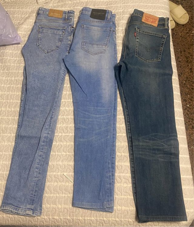 Lote 3 Vaqueros Levi's y Pull&Bear