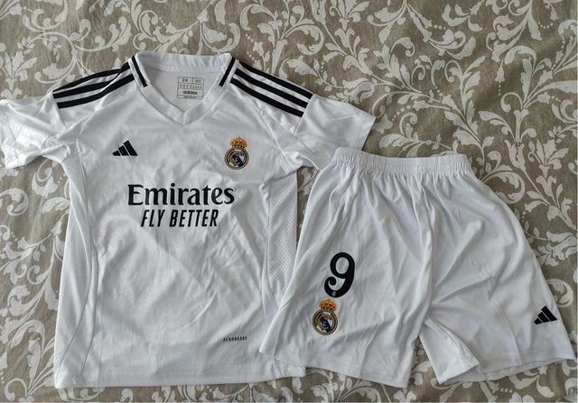 Equipación Real Madrid niño blanca