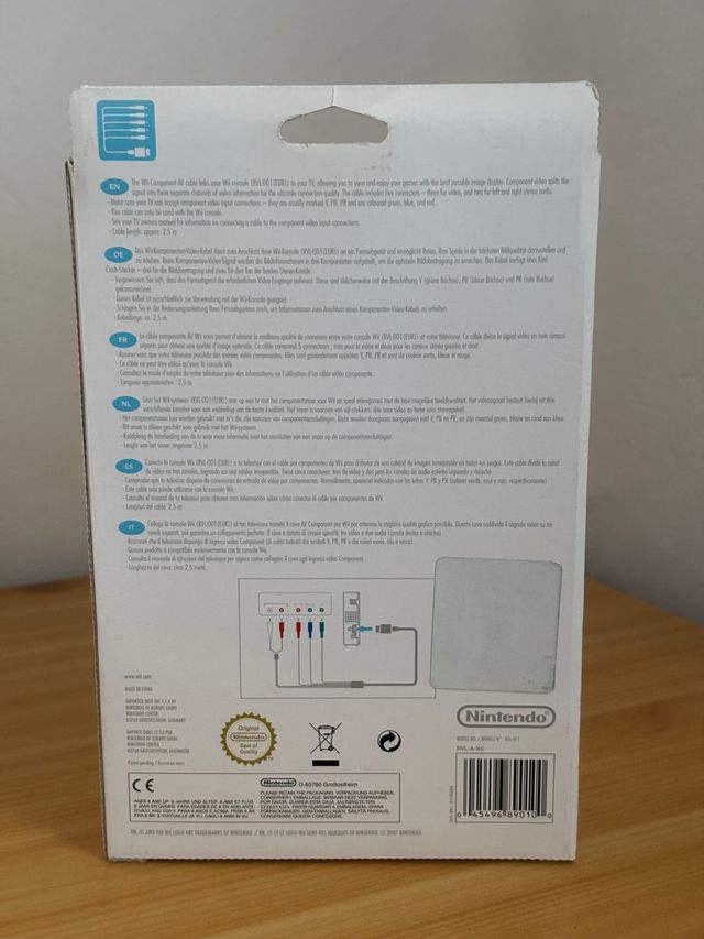 Cable Componentes Nintendo Wii Original