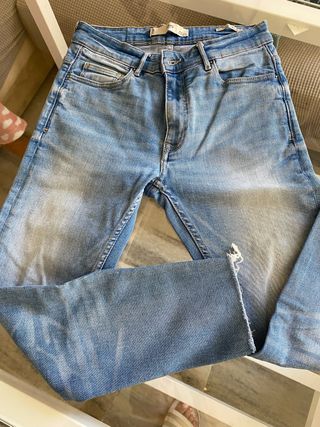 Pantalón vaquero Mango azul skinny