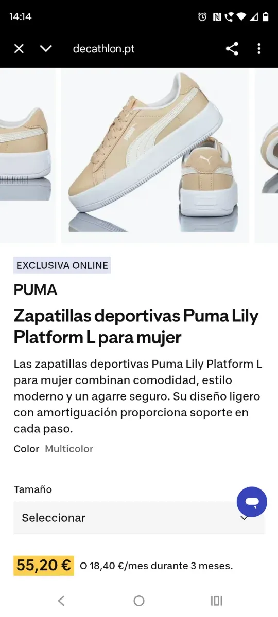 Zapatillas Puma Beige Talla 38.5