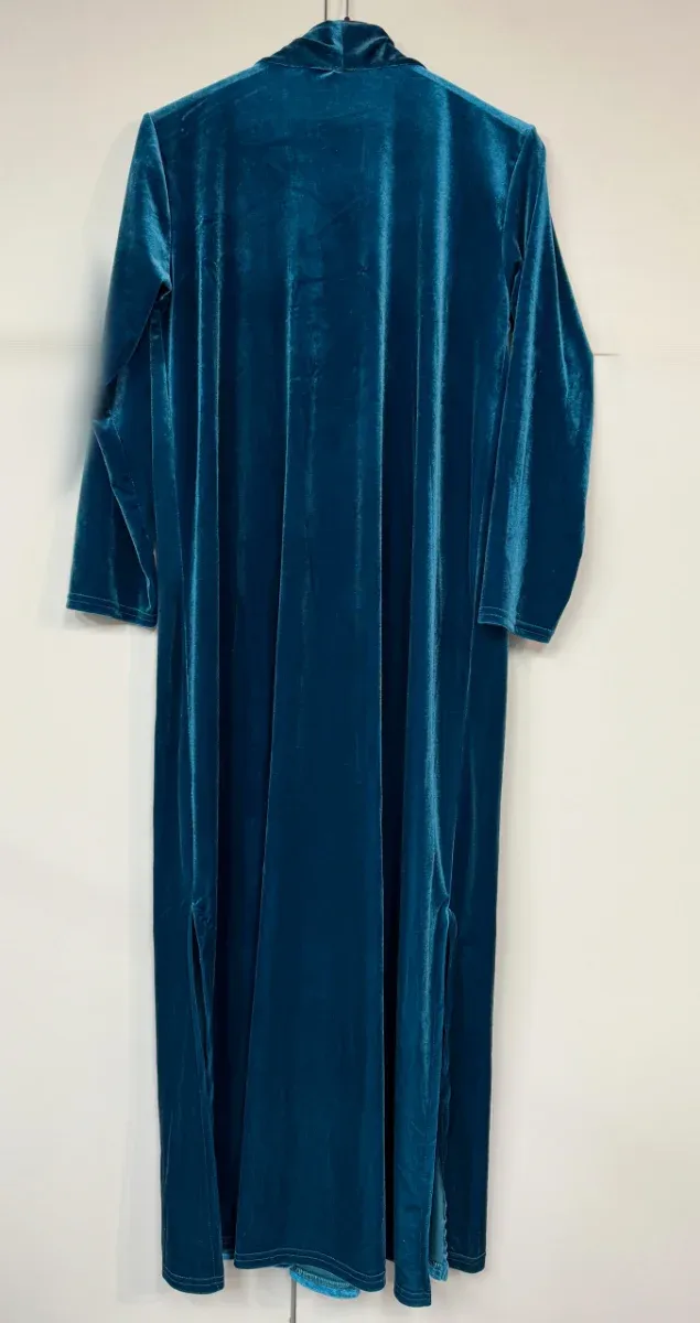 Vestido Terciopelo Turquesa Talla Única