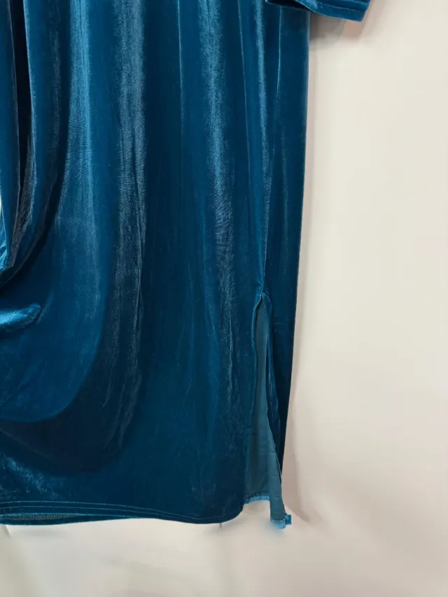 Vestido Terciopelo Turquesa Talla Única