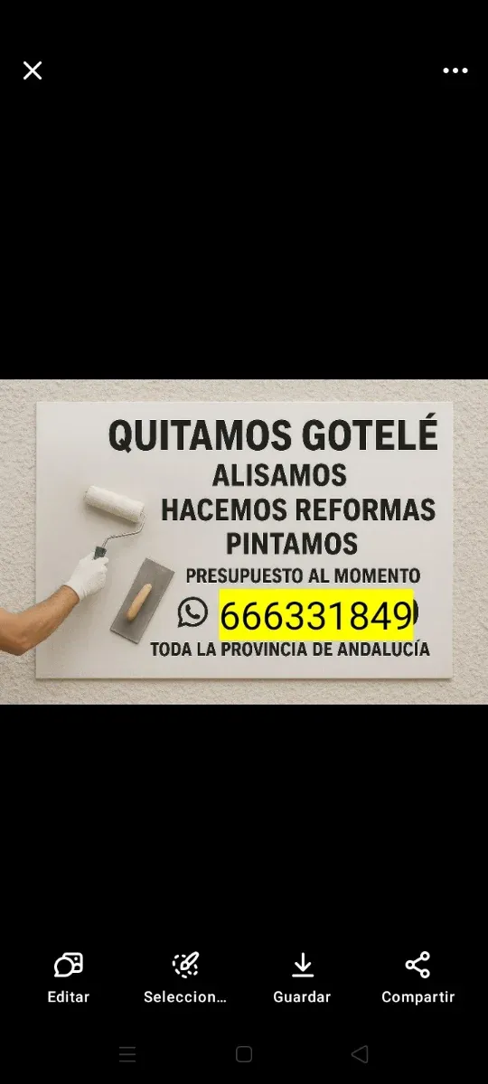 pintura y reforma gotele alisamos en Andalucia