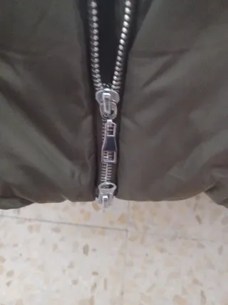 Chaquetón largo acolchado verde T.38/40