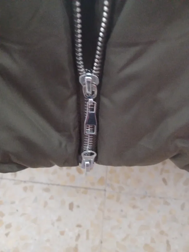 Chaquetón largo acolchado verde T.38/40