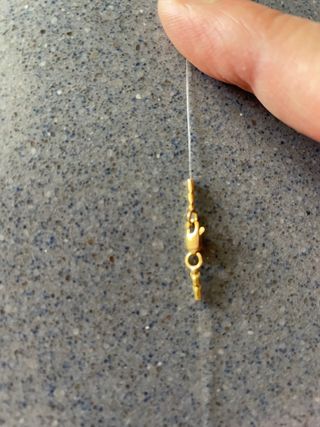 Gargantilla hilo para colgante.Cierre oro 18kt