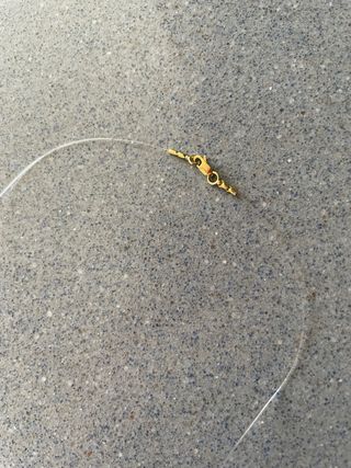 Gargantilla hilo para colgante.Cierre oro 18kt