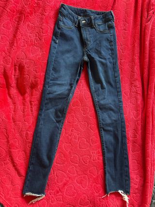 Pantalones pitillo azules