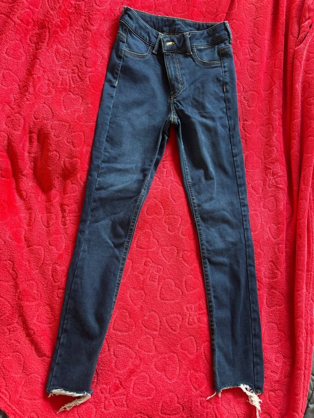 Pantalones pitillo azules