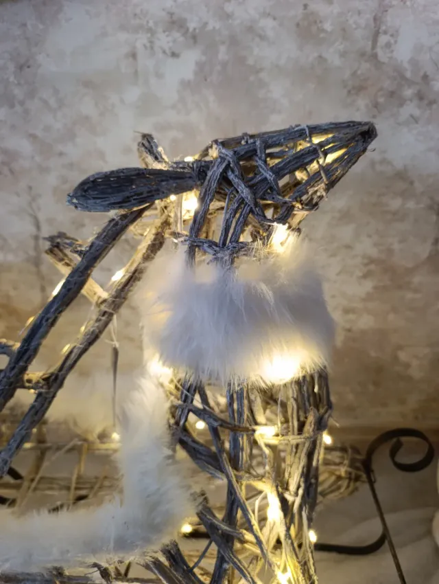 Trenezinho de Natal Branco com Luzes LED