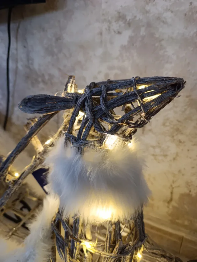 Trenezinho de Natal Branco com Luzes LED