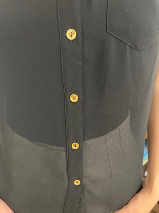 Camisa negra sin mangas M mujer