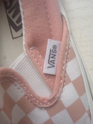 Zapatillas Vans Checkerboard Rosa y Blanco