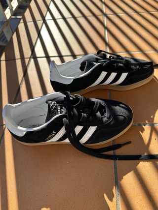 Adidas Gazelle Indoor Junior Negro Blanco