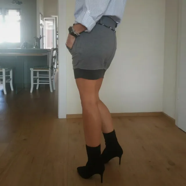 Minigonna grigia casual