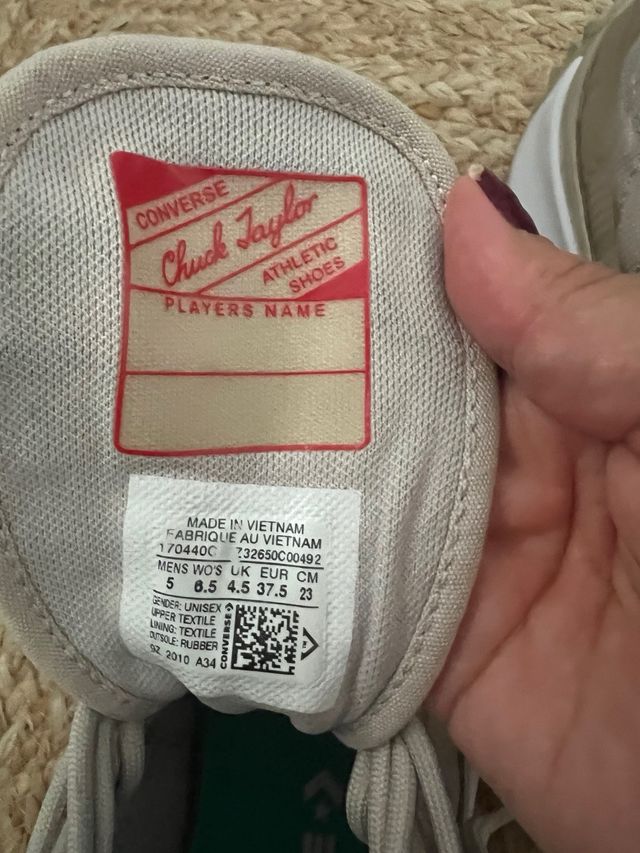 Zapatillas Converse Beige y Rosa