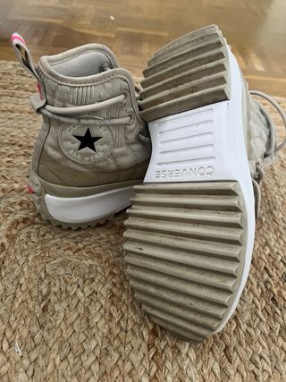 Zapatillas Converse Beige y Rosa