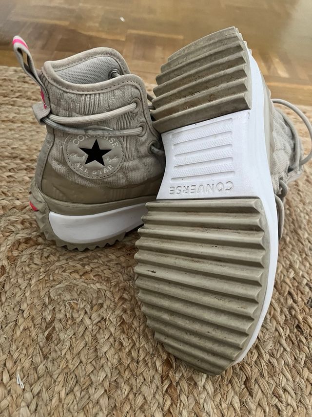 Zapatillas Converse Beige y Rosa
